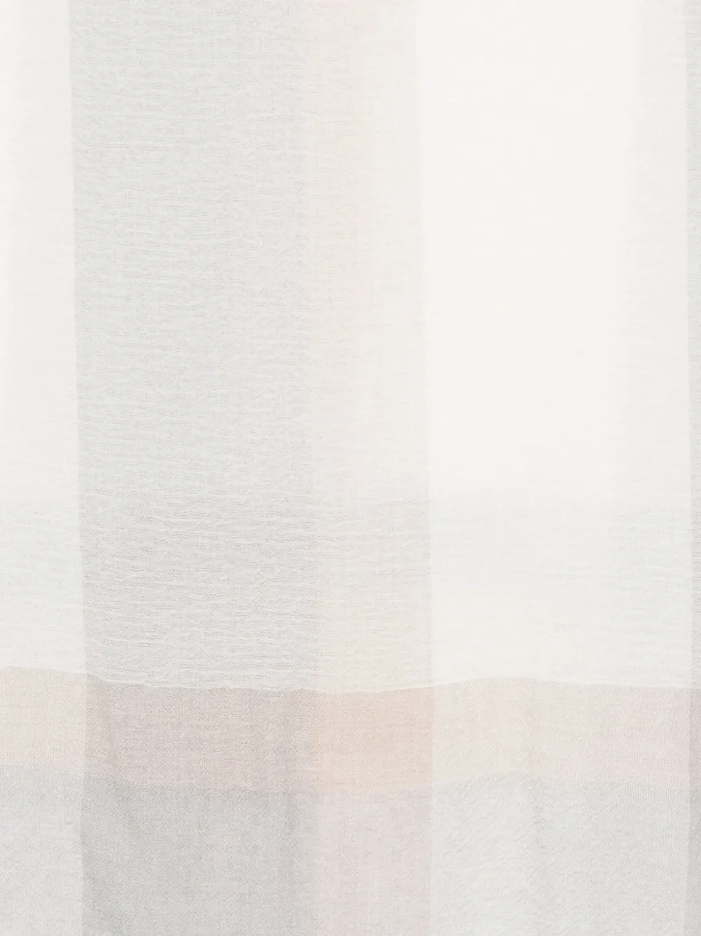 D Exterior Striped Fringed Scarf In White