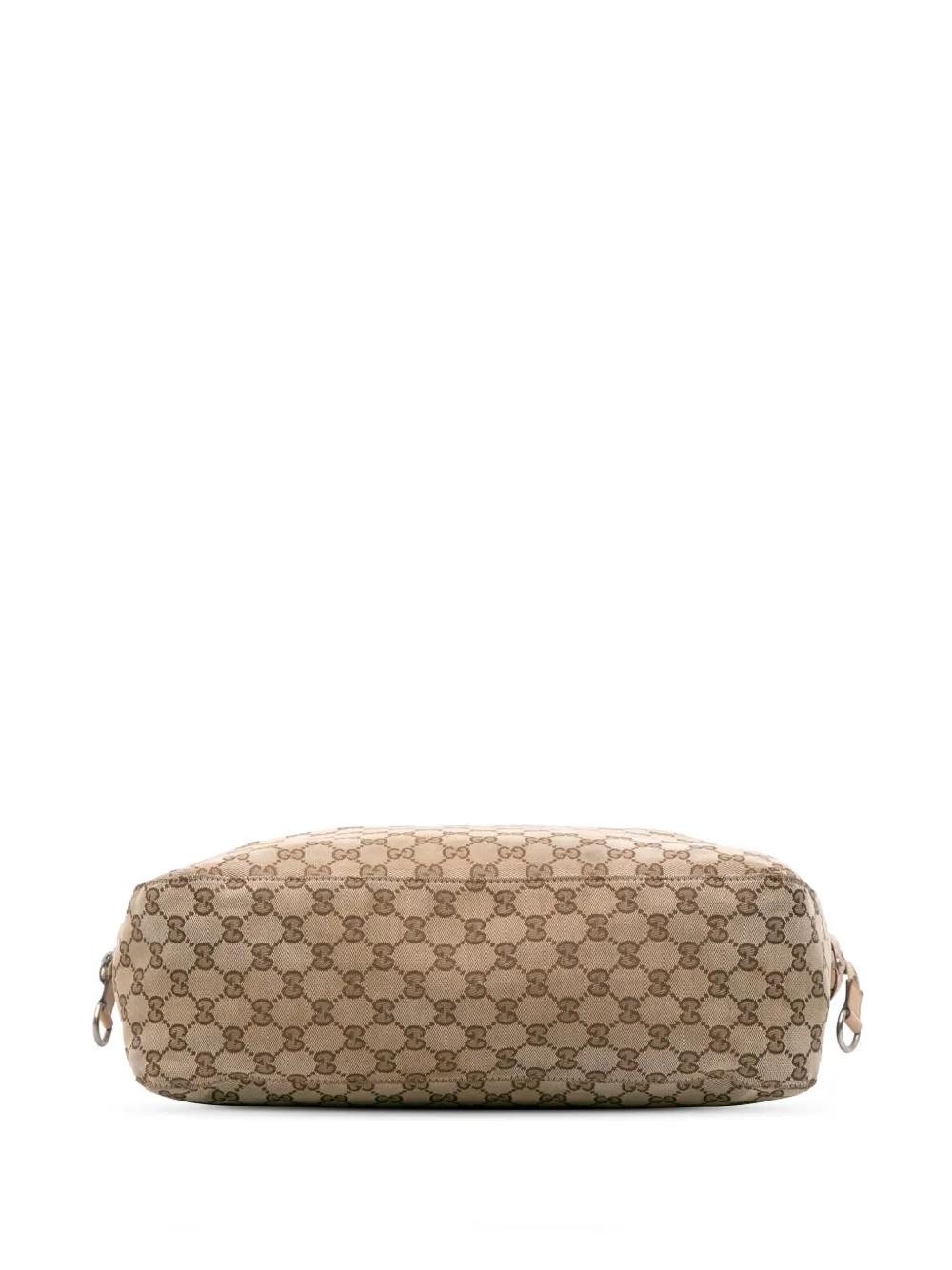 Pre-owned Gucci 2016-2025 Large Gg Canvas Icon Bit Satchel In Brown