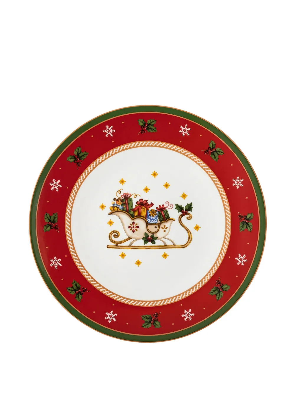 Hutschenreuther Sleigh-design Christmas Plate In Red