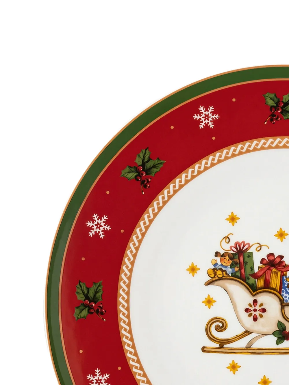 Hutschenreuther Sleigh-design Christmas Plate In Red