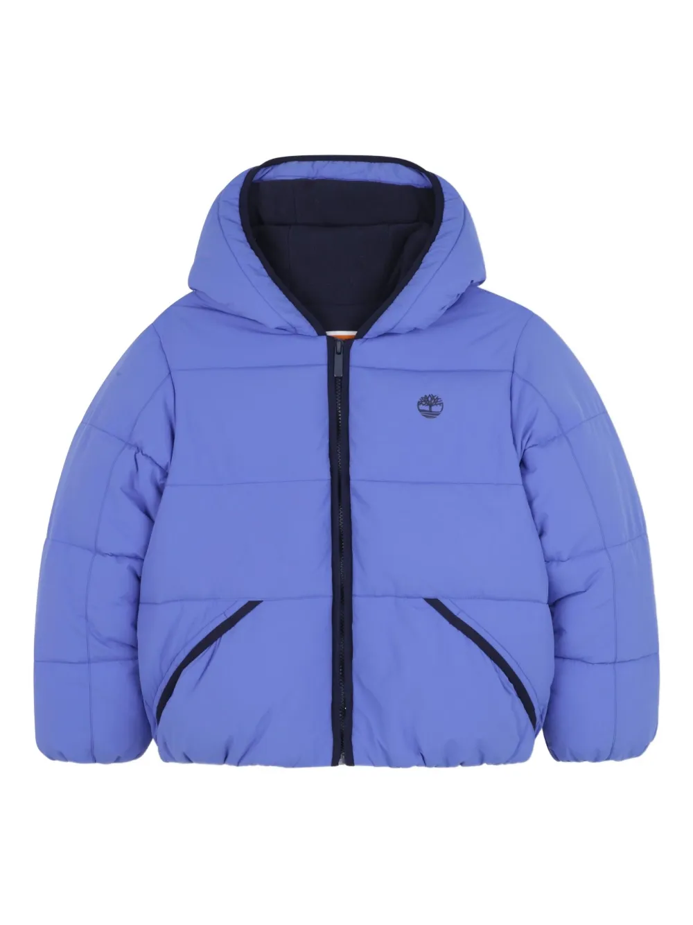 Timberland Kids フーデッド パデッドジャケット - ブルー Timberland Kids フーデッド パデッドジャケット - ブルー