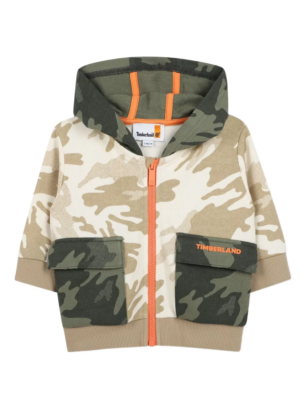 Timberland Kids camouflage-print hoodie | Neutrals | Image 1