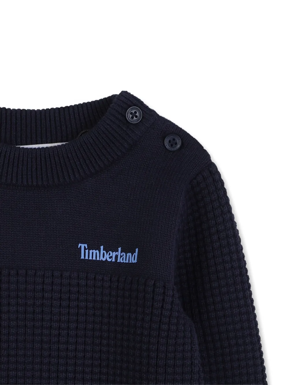 Timberland Kids Trui met wafelpatroon Blauw