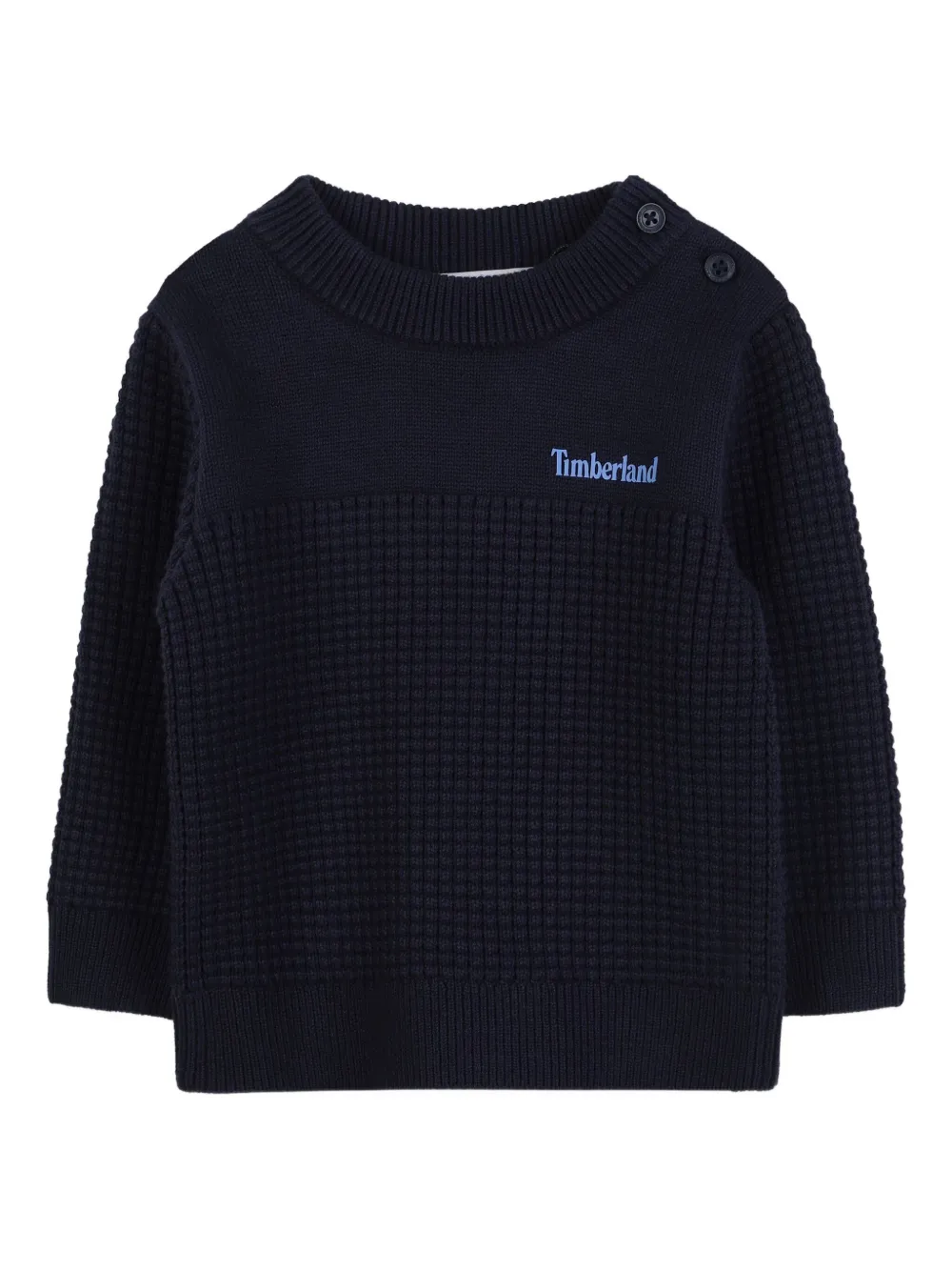 Timberland Kids ワッフルニット セーター - ブルー Timberland Kids ワッフルニット セーター - ブルー