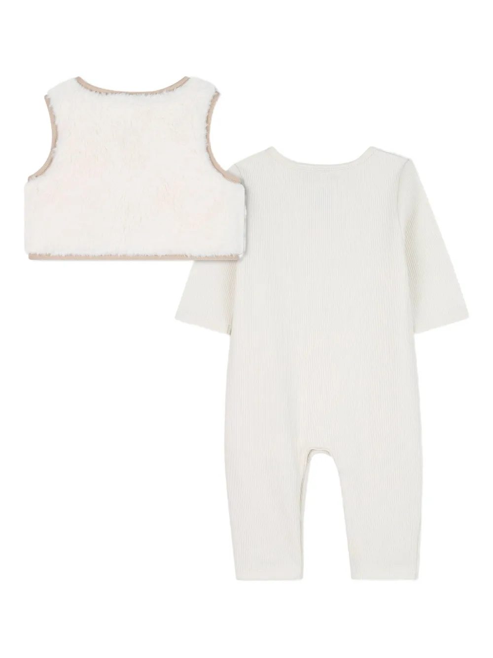 Timberland Kids Geribbeld romperset Beige
