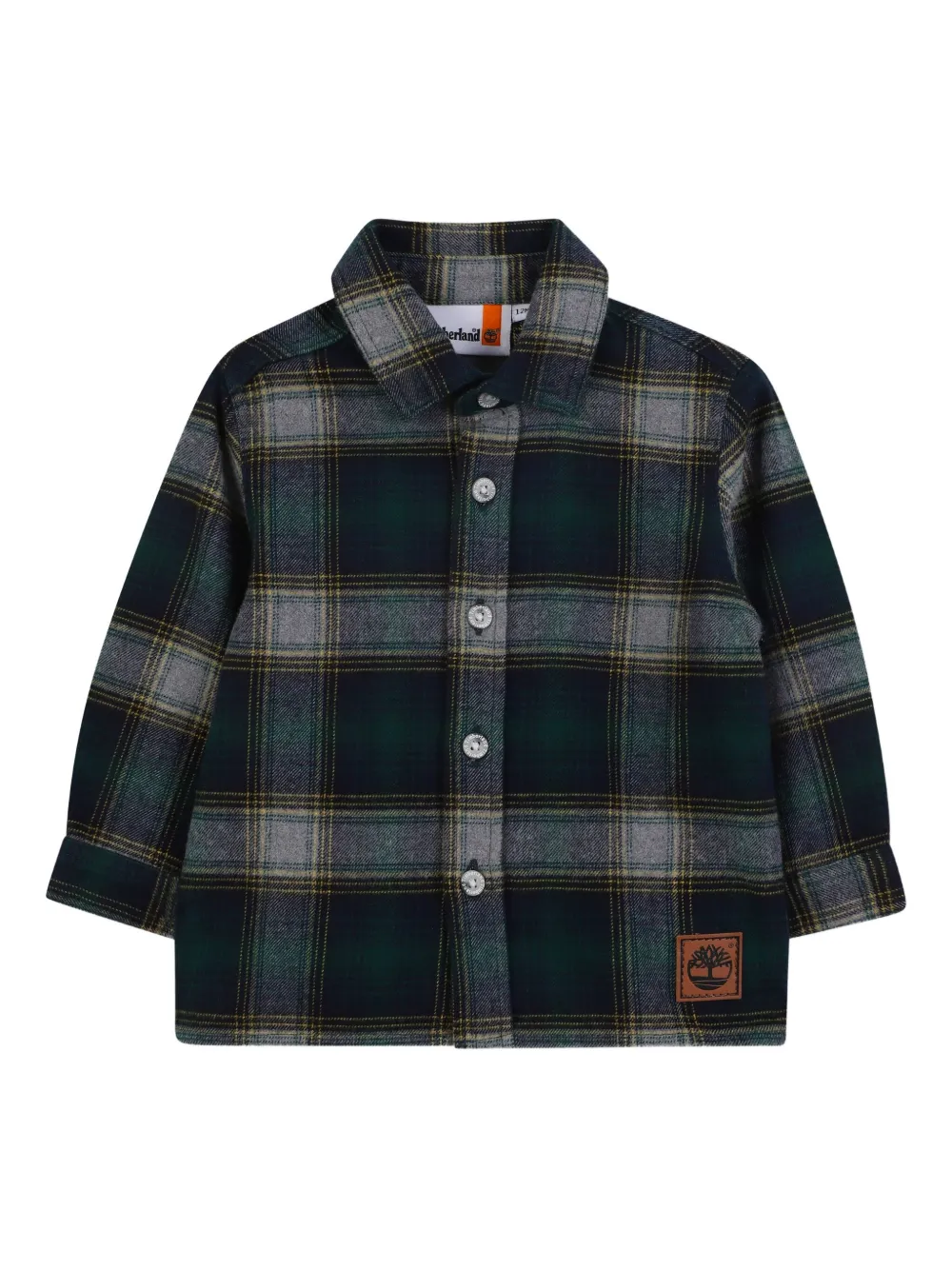 Timberland Kids checked long-sleeve shirt - ブルー Timberland Kids checked long-sleeve shirt - ブルー