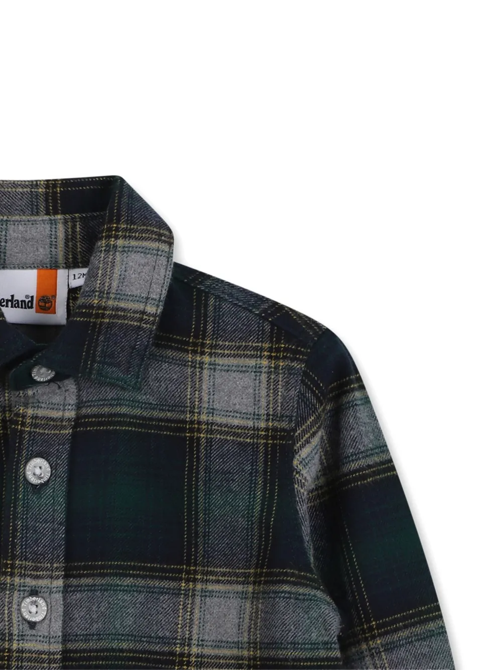 Timberland Kids Geruit shirt met lange mouwen Blauw
