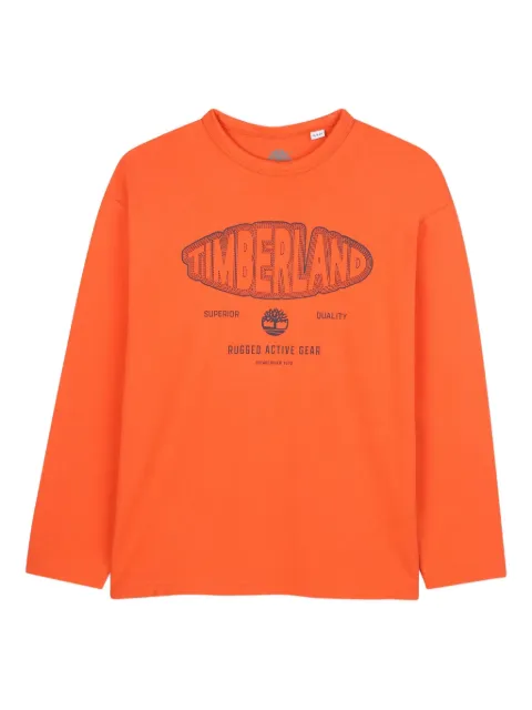 Timberland Kids logo-print long-sleeve T-shirt