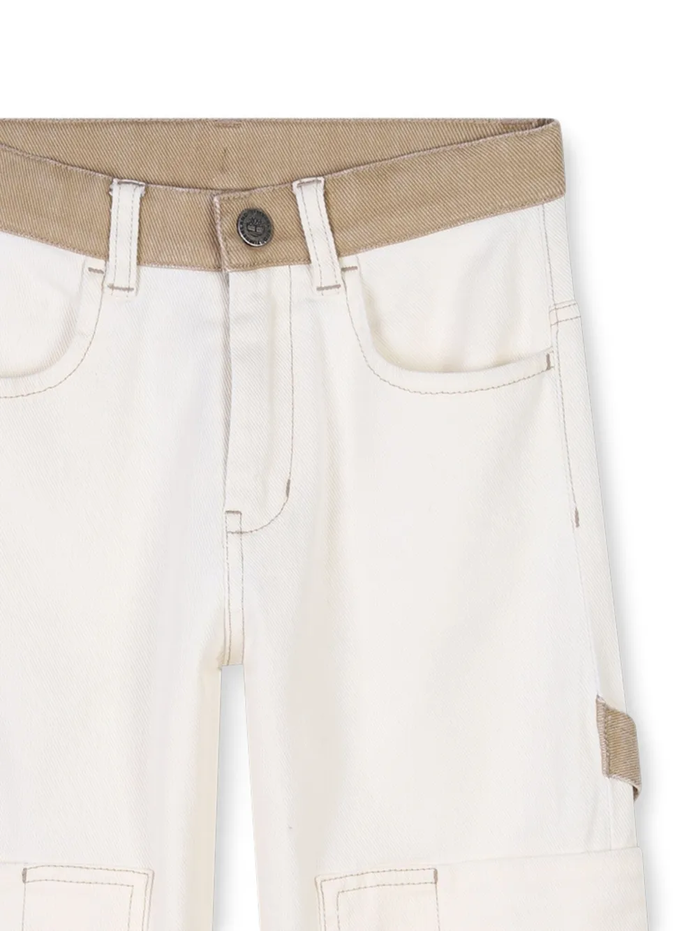 Timberland Kids Cargobroek met contrasterend vlak Beige