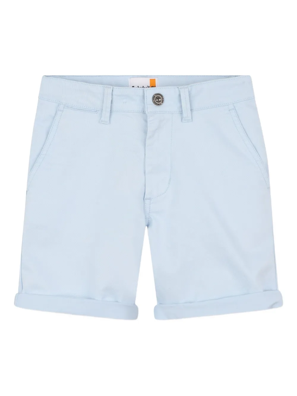 Timberland Cuffed Cotton Shorts In Blue
