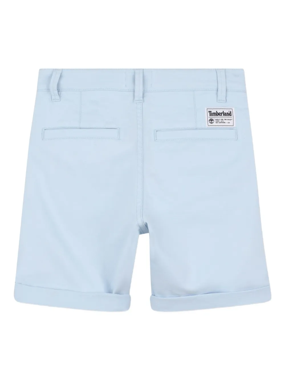 Timberland Cuffed Cotton Shorts In Blue