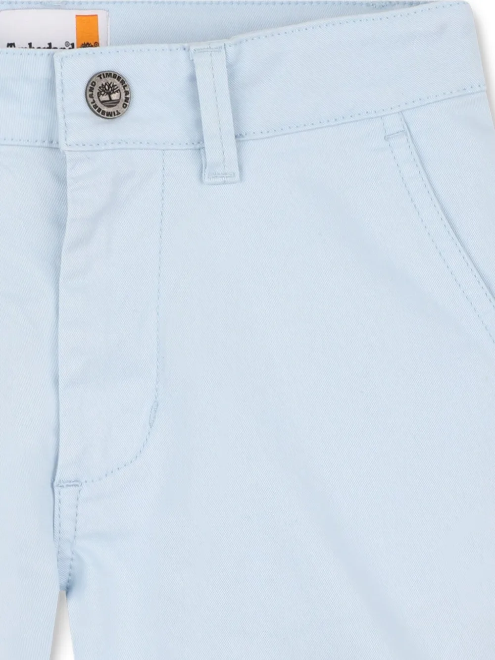 Timberland Cuffed Cotton Shorts In Blue
