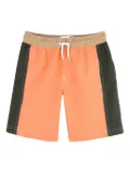 Timberland Kids colour-block swim shorts - Orange