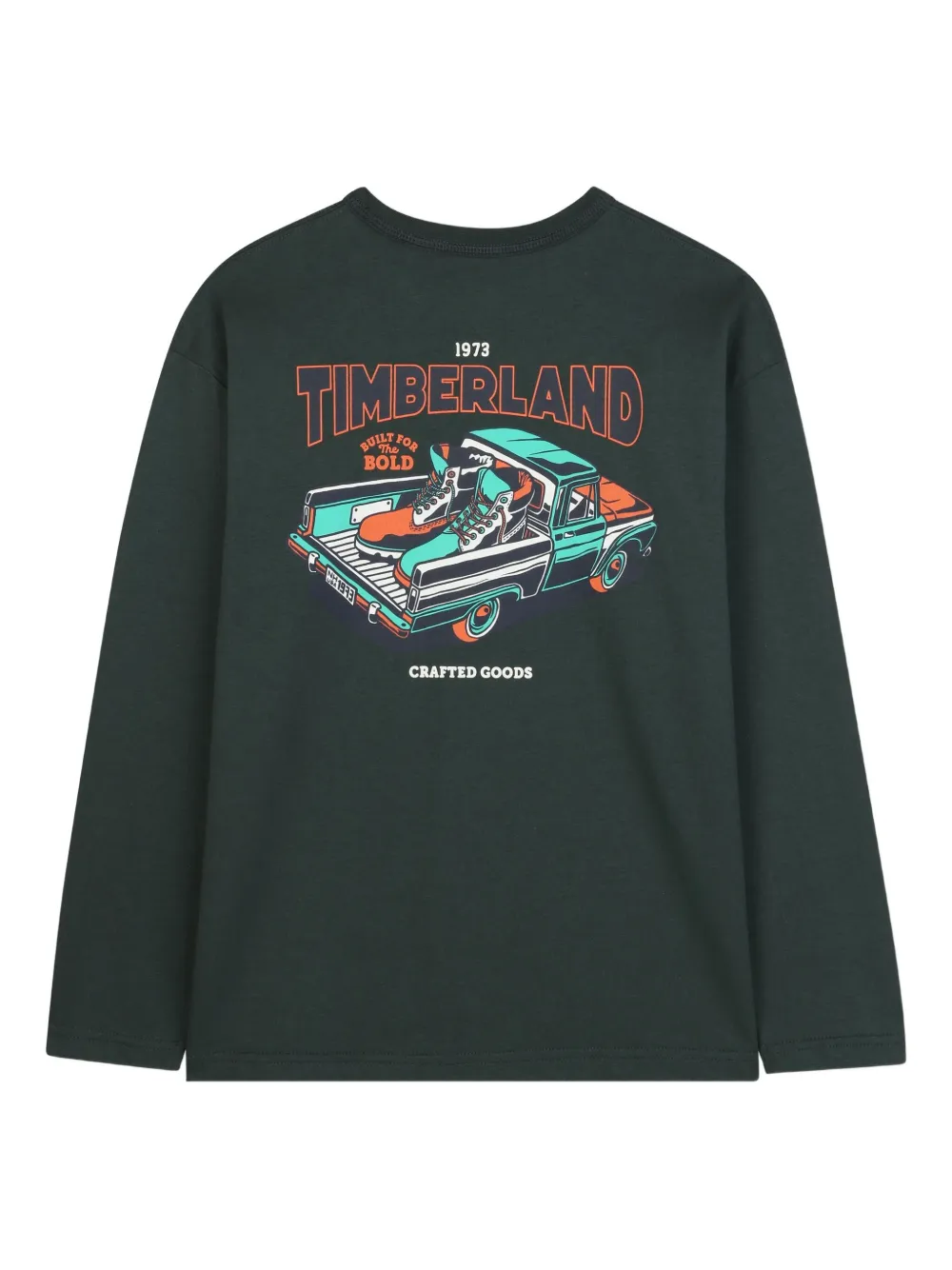 Timberland Vehicle-print Long-sleeved T-shirt In Black
