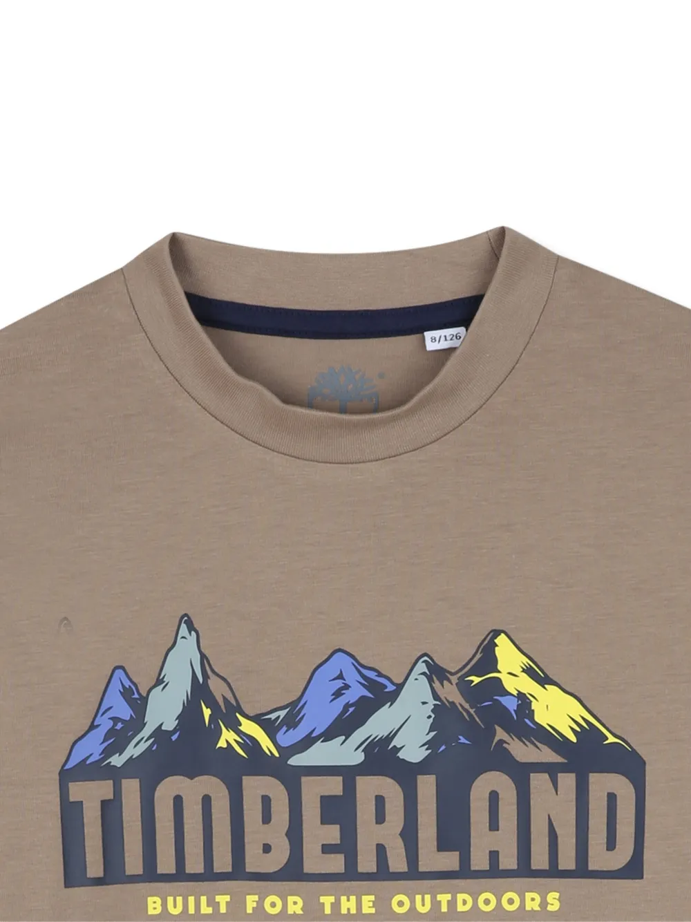 Timberland Mountain-graphic Long-sleeved T-shirt In Brown