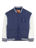 Timberland Kids baseball-sleeve bomber jacket - Blue