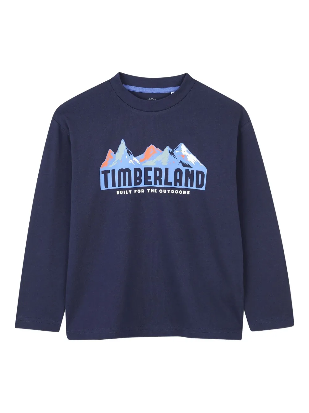 Timberland Mountain-graphic Long-sleeved T-shirt In Blue