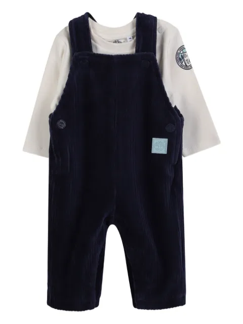 Timberland Kids corduroy-ribbed dungaree set