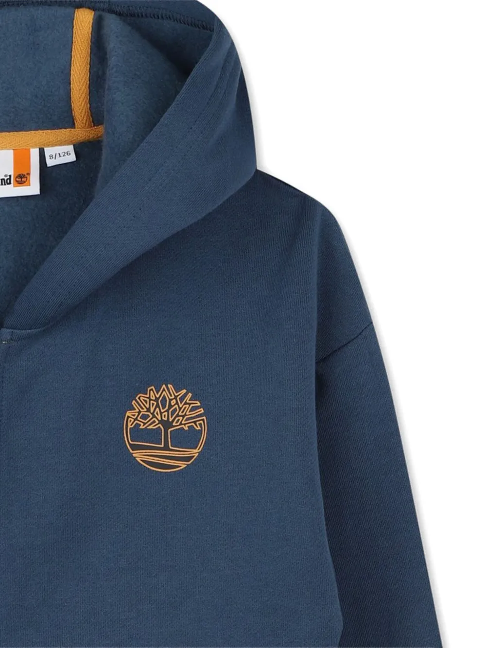 Timberland Kids Hoodie met logodetail Blauw