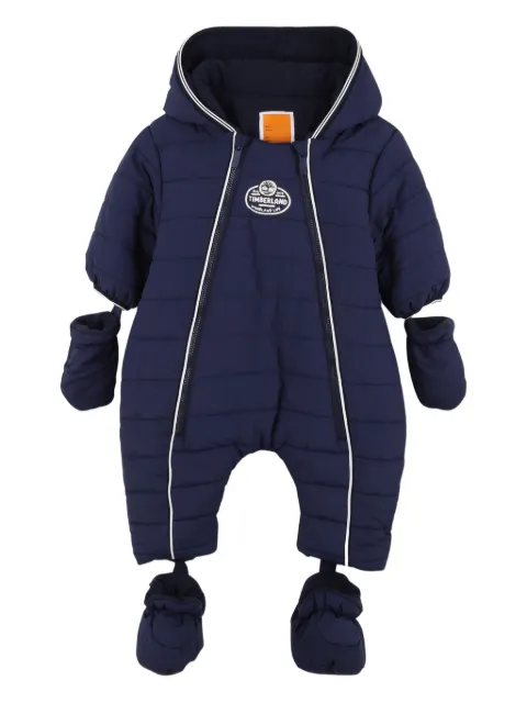 Timberland Kids quilted hooded snowsuit