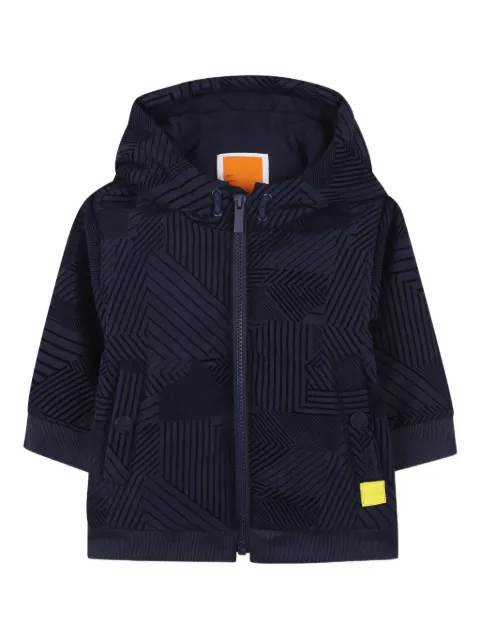 Timberland Kids chamarra capitonada con motivo geométrico y capucha