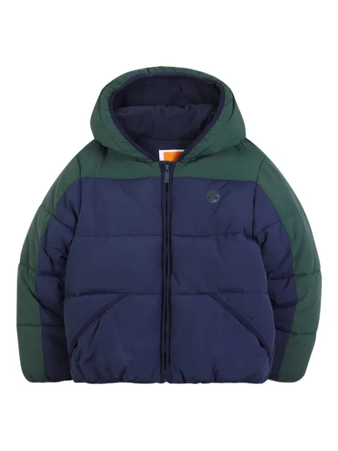 Timberland Kids hooded colour-blocked padded jacket