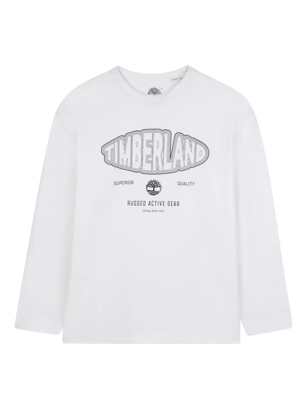 Timberland Logo-graphic Long-sleeved T-shirt In White