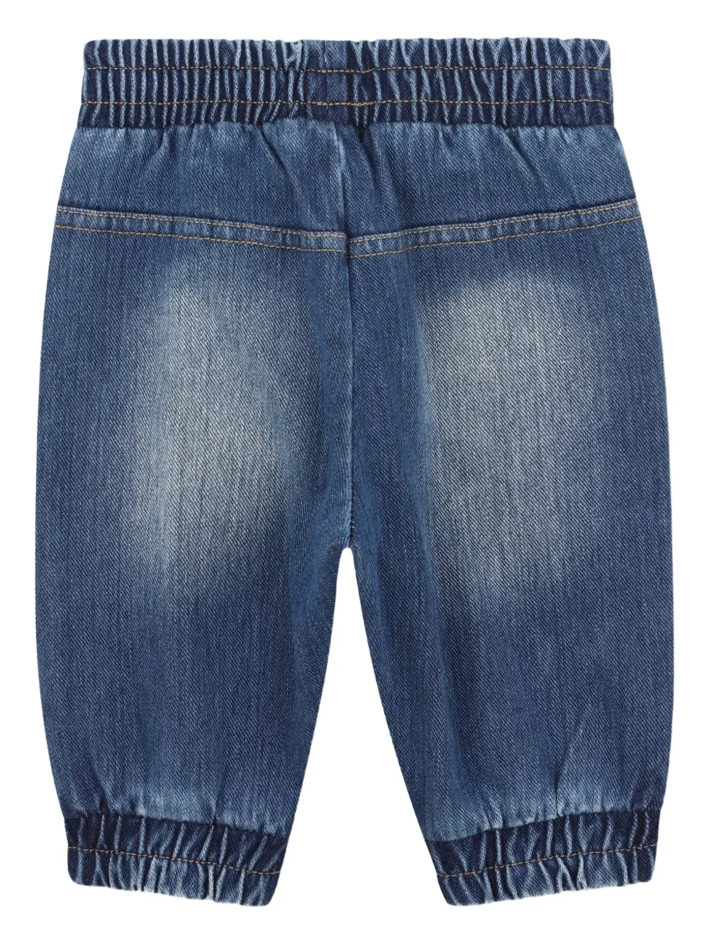 Timberland Kids Jeans met elastische taille en logopatch Blauw