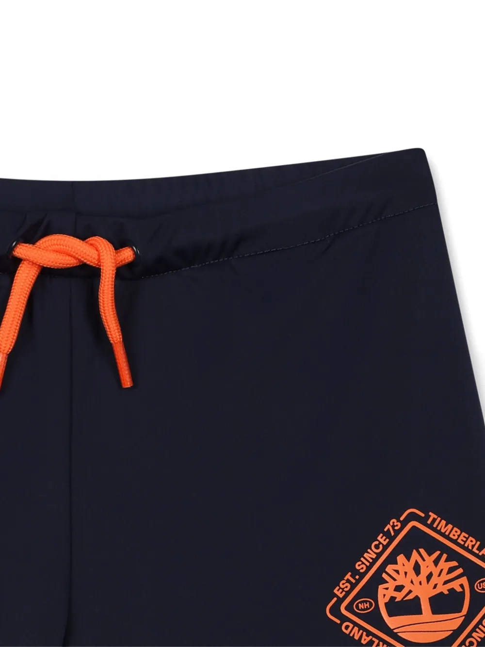 Timberland Kids Zwembroek met trekkoord en logodetail Zwart