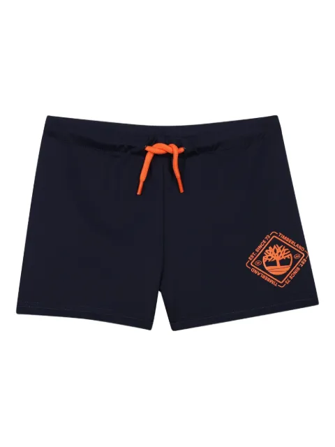 Timberland Kids logo-detail drawstring swim trunks