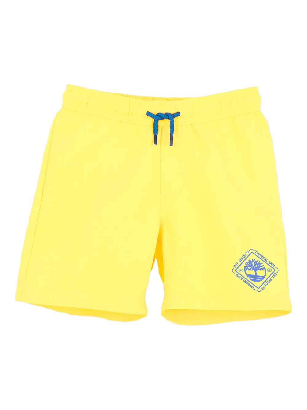 Timberland Kids logo-print drawstring swim shorts - イエロー Timberland Kids logo-print drawstring swim shorts - イエロー