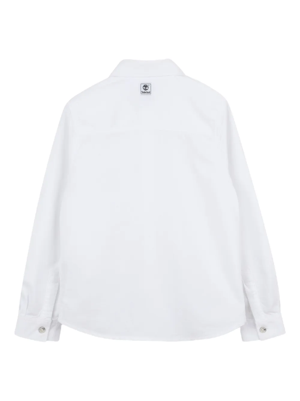 Timberland Embroidered-logo Long-sleeve Shirt In White