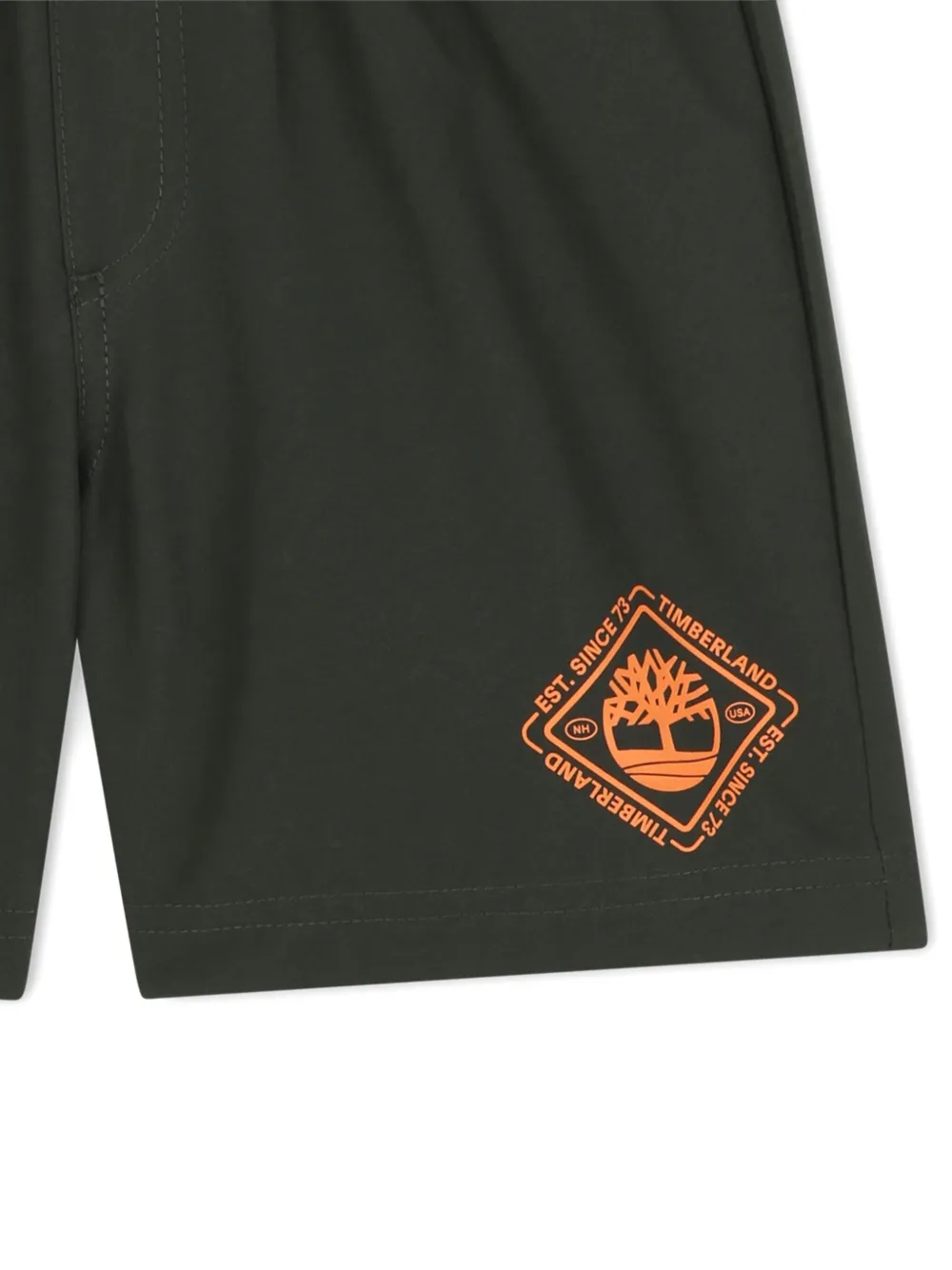 Timberland Kids Zwembroek met logodetail Groen