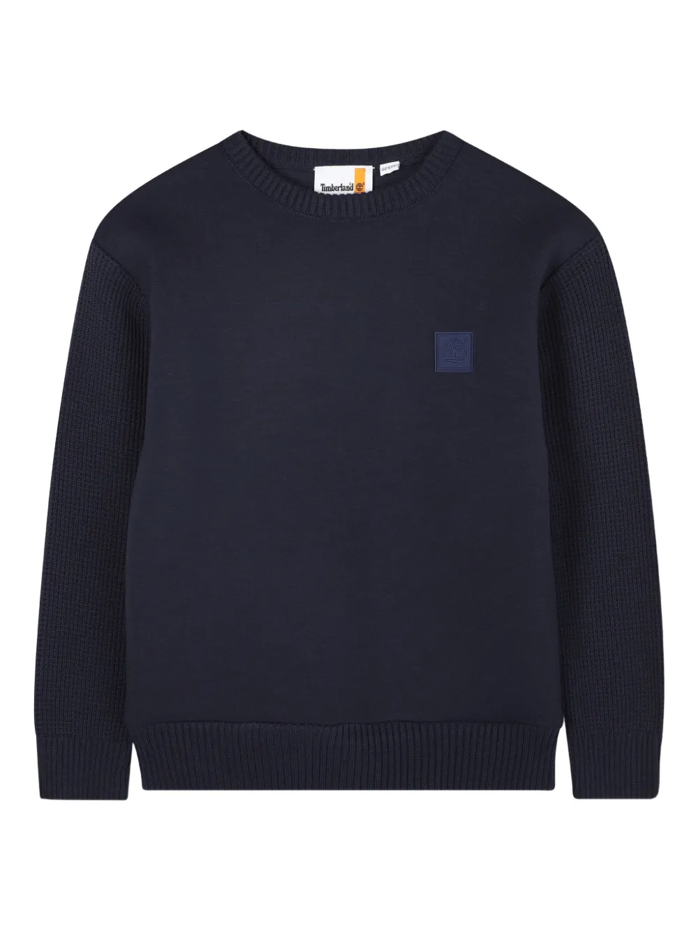 Timberland Kids logo-plaque crew-neck sweater | Blue | Image 1