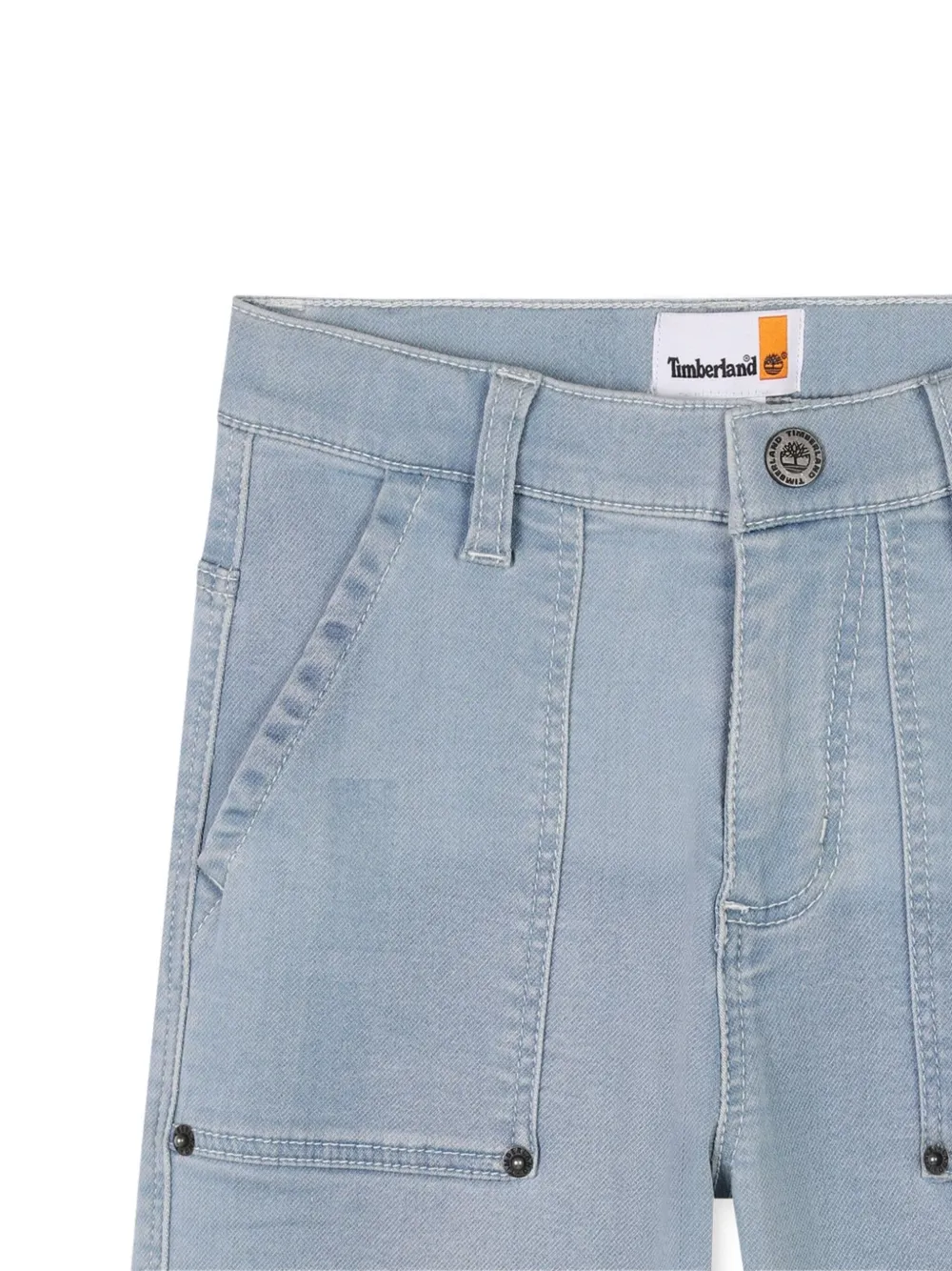 Timberland Utility-pockets Denim Shorts In Blue