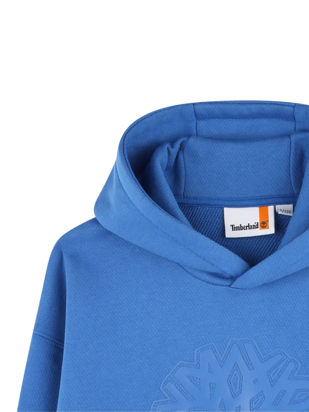 Timberland Kids Hoodie met logo-reliëf Blauw