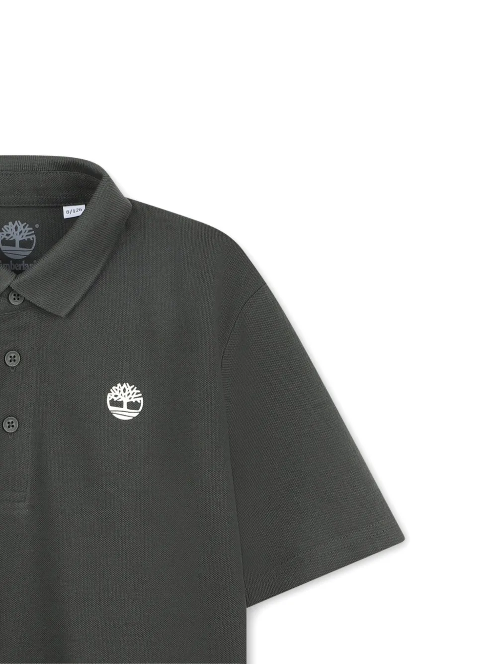 Timberland Short-sleeve Logo Polo Shirt In Gray