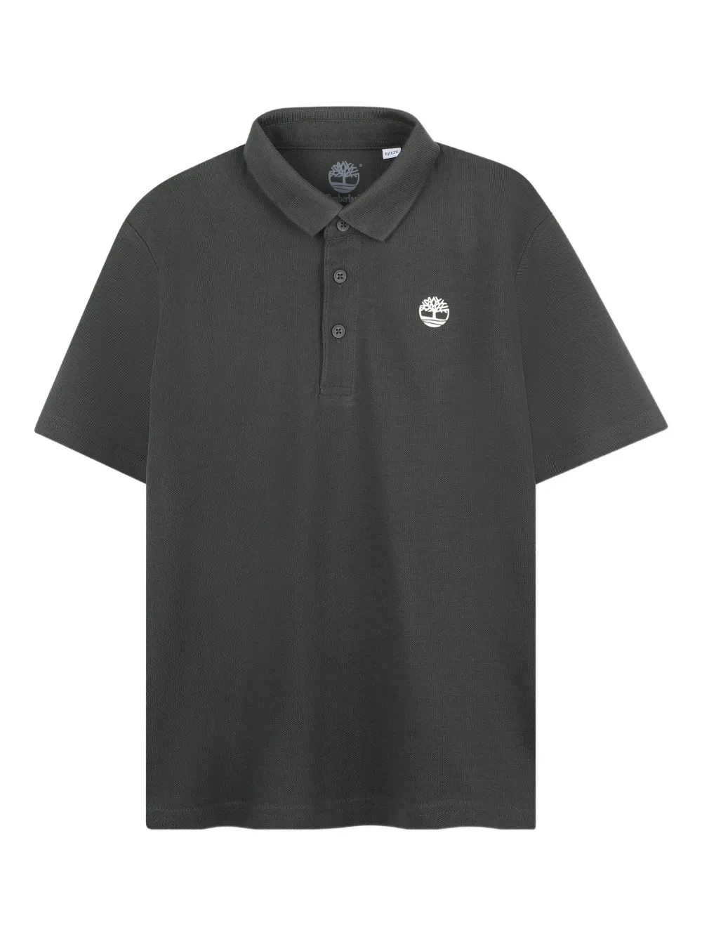 Timberland Short-sleeve Logo Polo Shirt In Gray