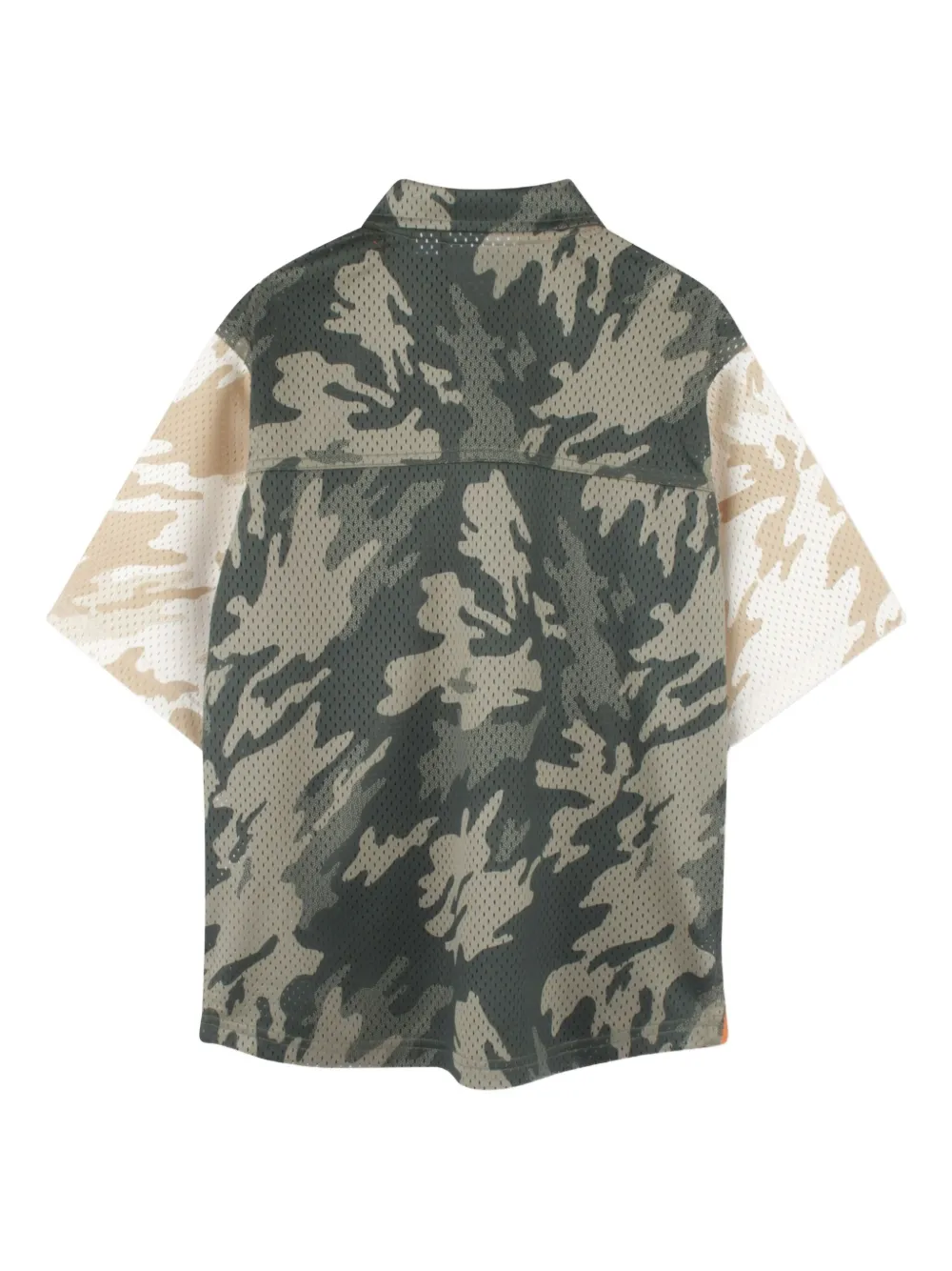 Timberland Kids Mesh shirt met camouflageprint Groen
