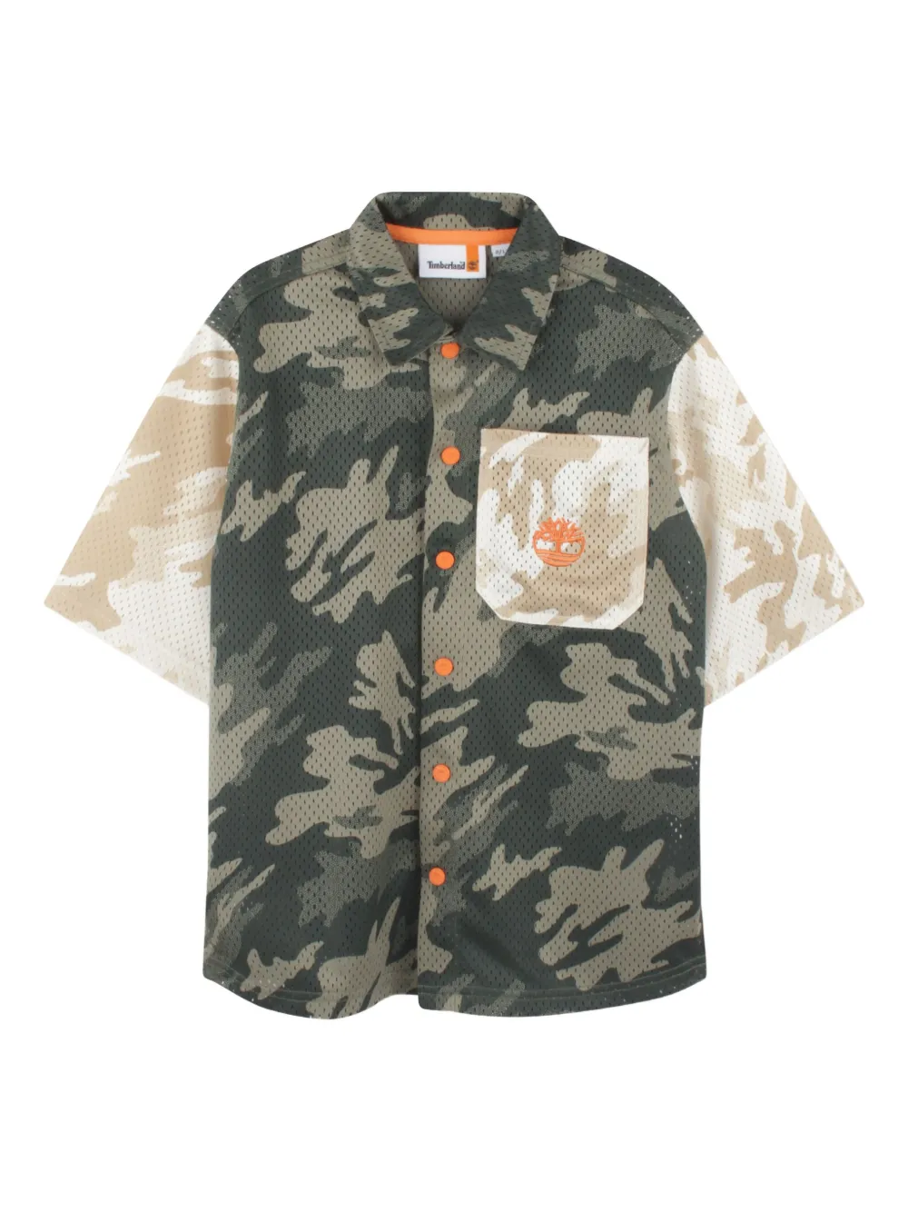 Timberland Kids カモフラージュ シャツ - グリーン Timberland Kids カモフラージュ シャツ - グリーン