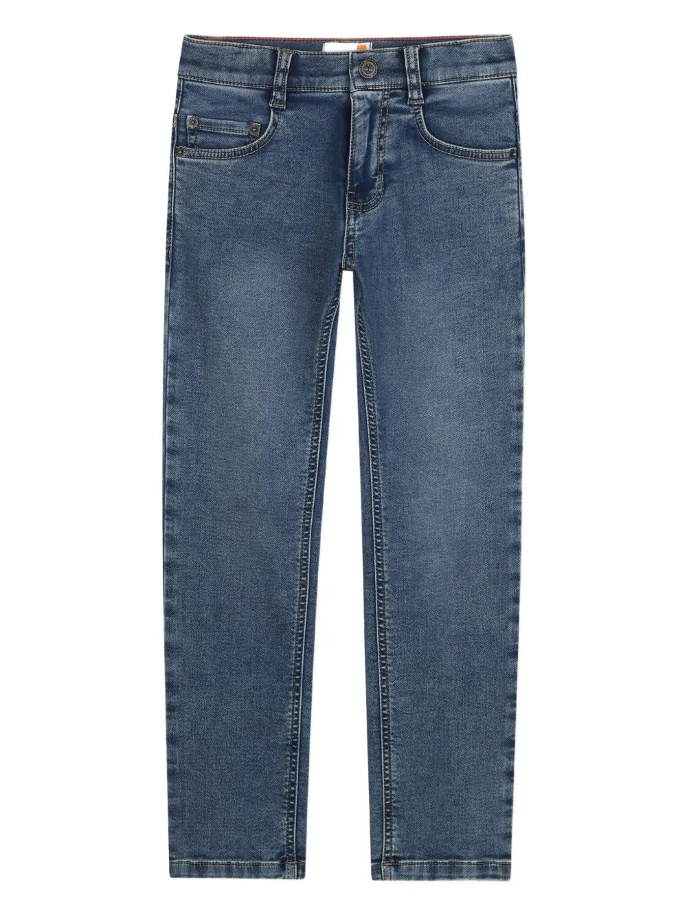 Timberland Logo-patch Jeans In Blue