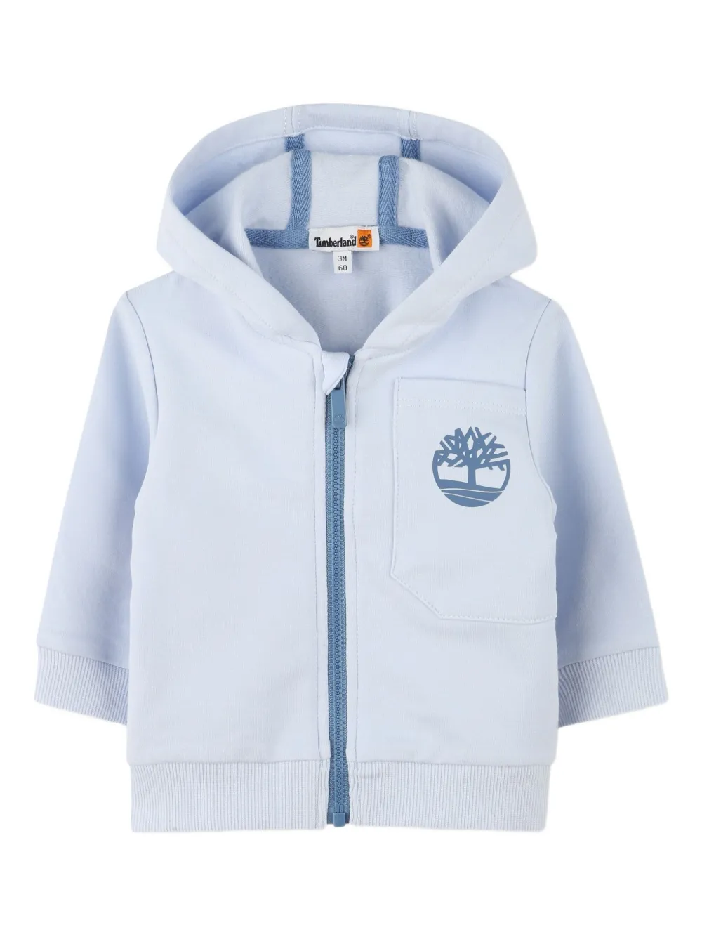 Timberland Kids logo-print hoodie - Blu