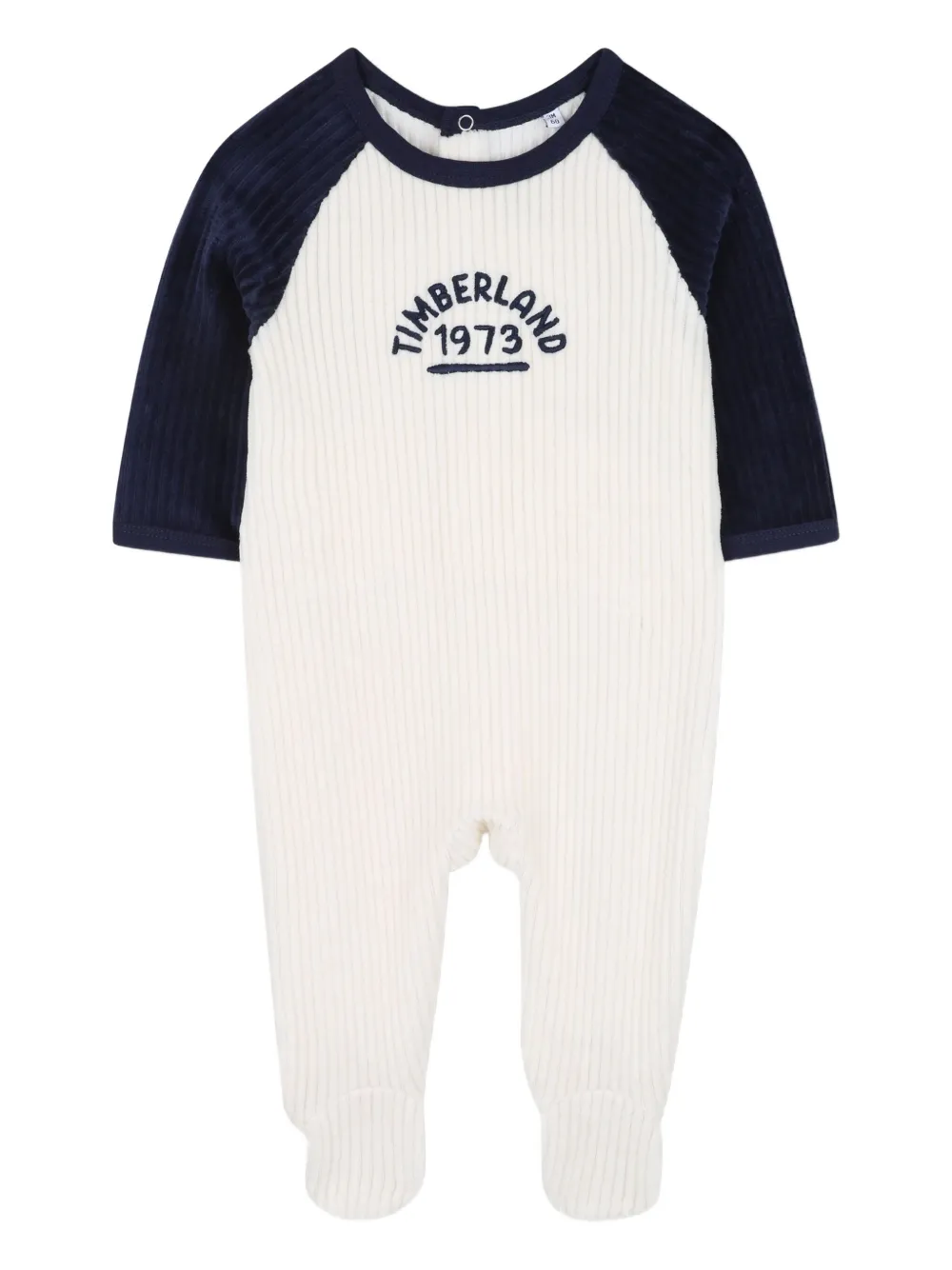 Timberland Kids raglan-sleeves ribbed baby grow set - Nude