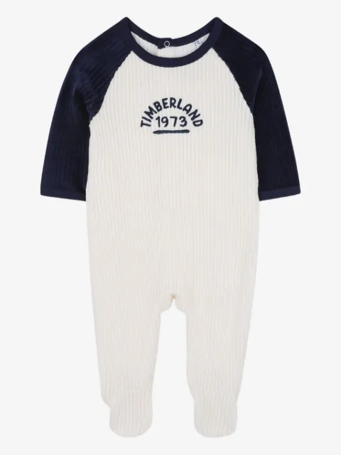 Timberland Kids set de mameluco de canalé con mangas raglán