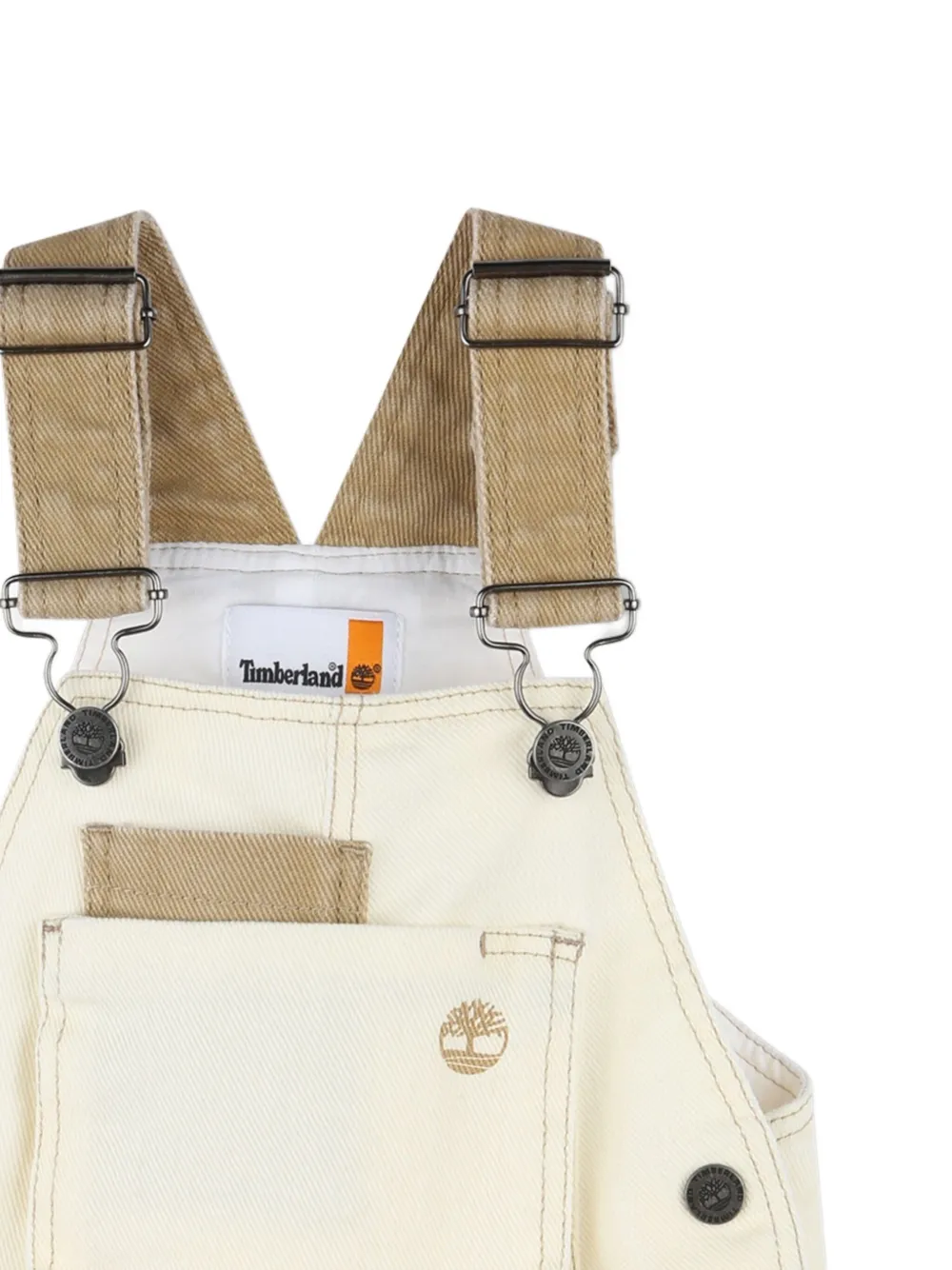 Timberland Kids Tuinbroek met ribfluwelen band Beige