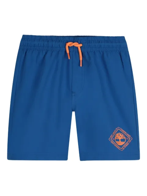 Timberland Kids logo-print drawstring swim shorts