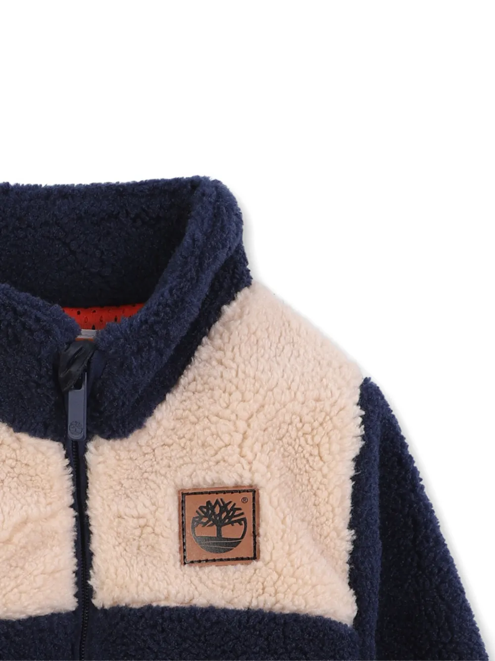 Timberland Kids Fleece sweater met colourblocking Blauw
