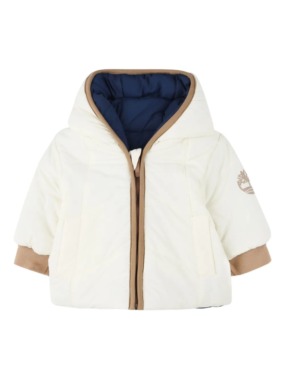 Timberland Kids リバーシブル キルティング ジャケット - ホワイト Timberland Kids リバーシブル キルティング ジャケット - ホワイト