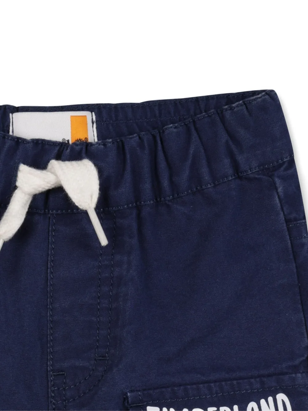 Timberland Kids Cargo shorts met logoprint Blauw