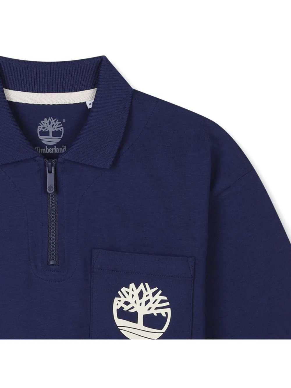 Timberland Blue Polo Shirt For Boy With Tree In Blue
